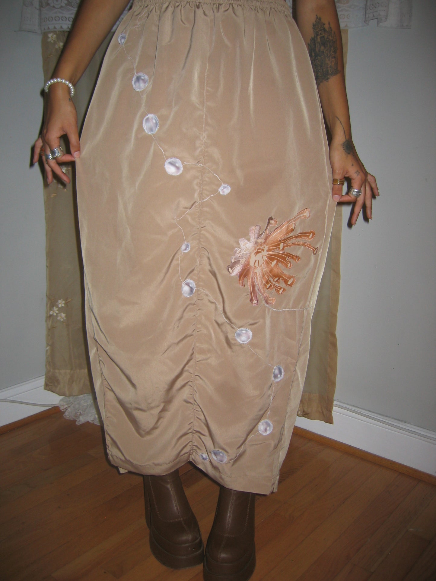 Surreal pearl Maxi Skirt