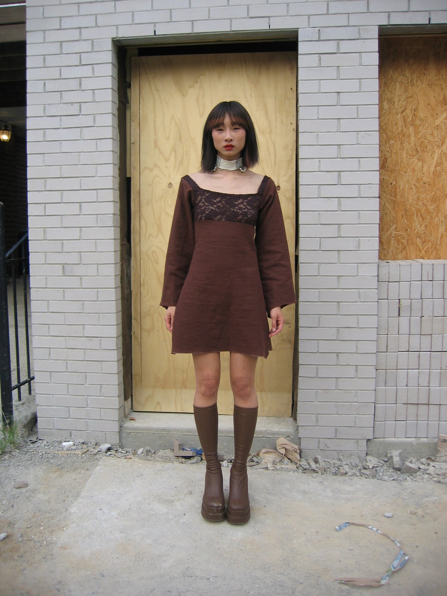 Brown Flowy Dress