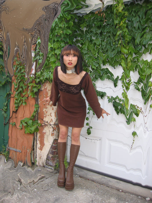 Brown Flowy Dress