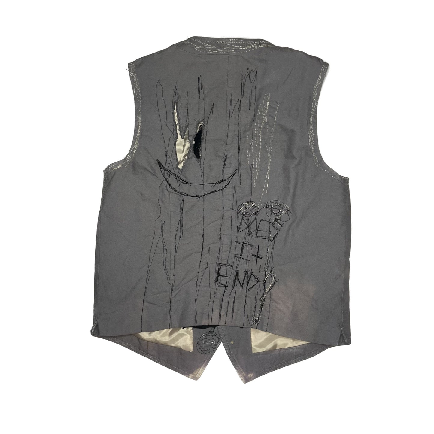 embroidered mini vest