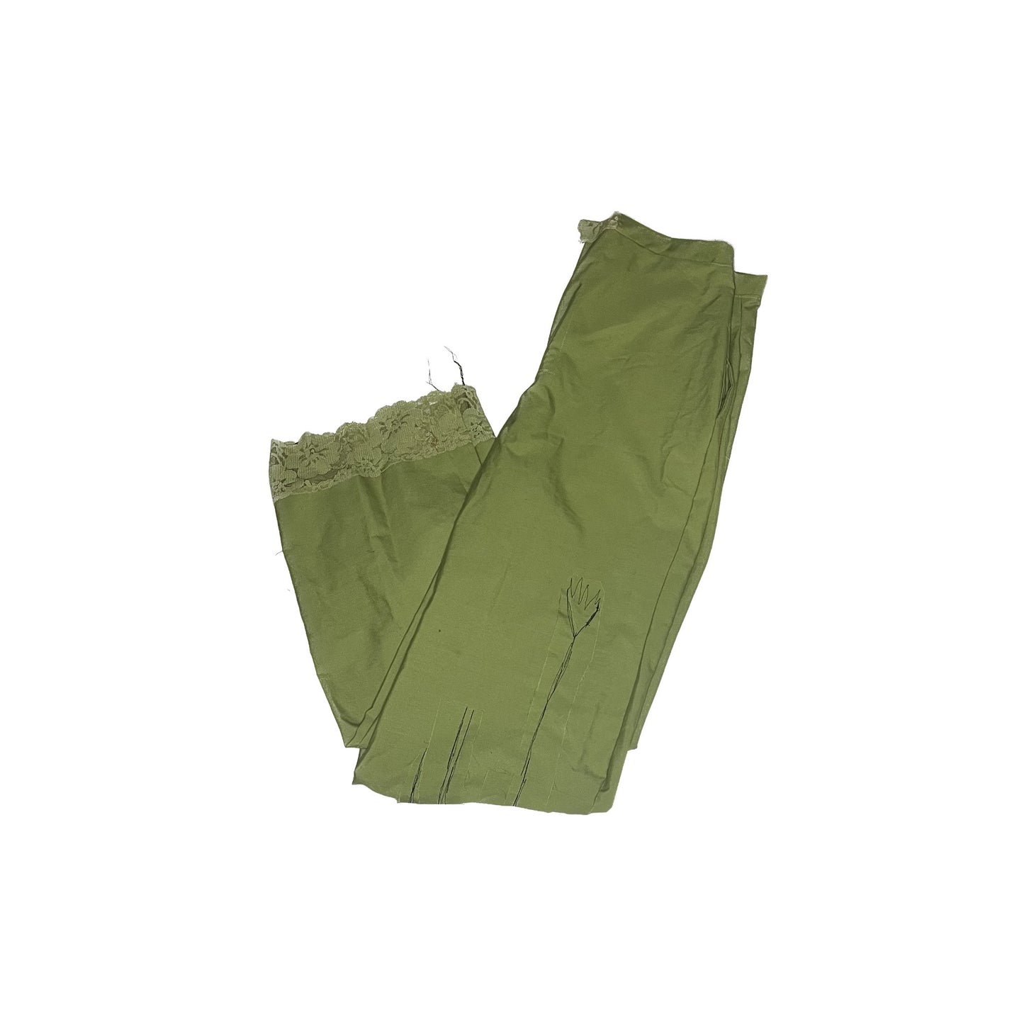 green high waisted pants